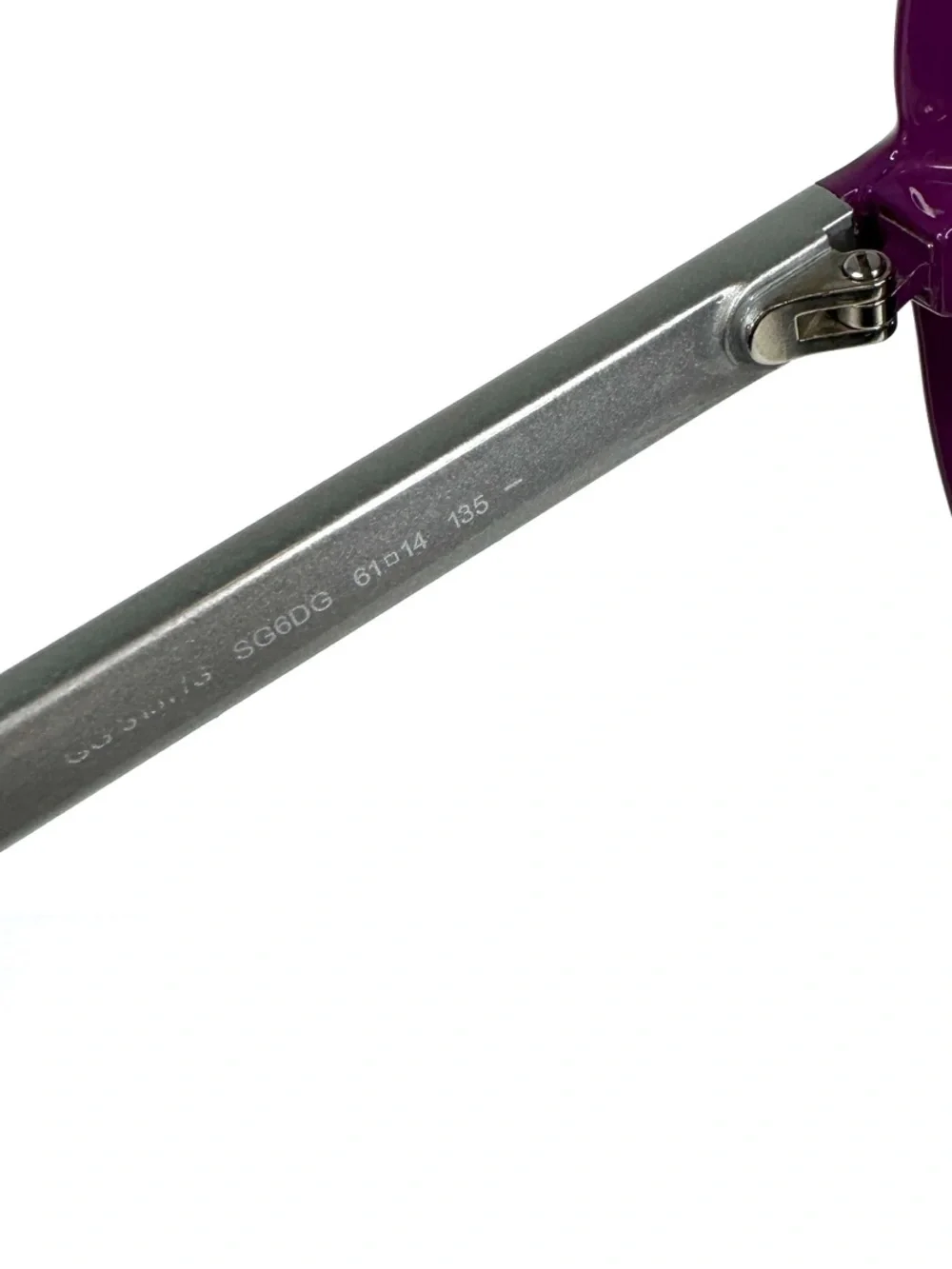 GUCCI 3157 Oversized Sunglasses NEW In Case Violet Silversmoke Made In Italy